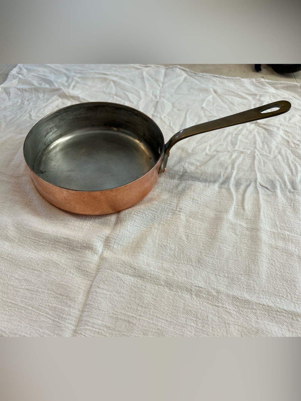Made In France 8" Copper/stainless Pan for Williams Sonoma Saute Saucepan